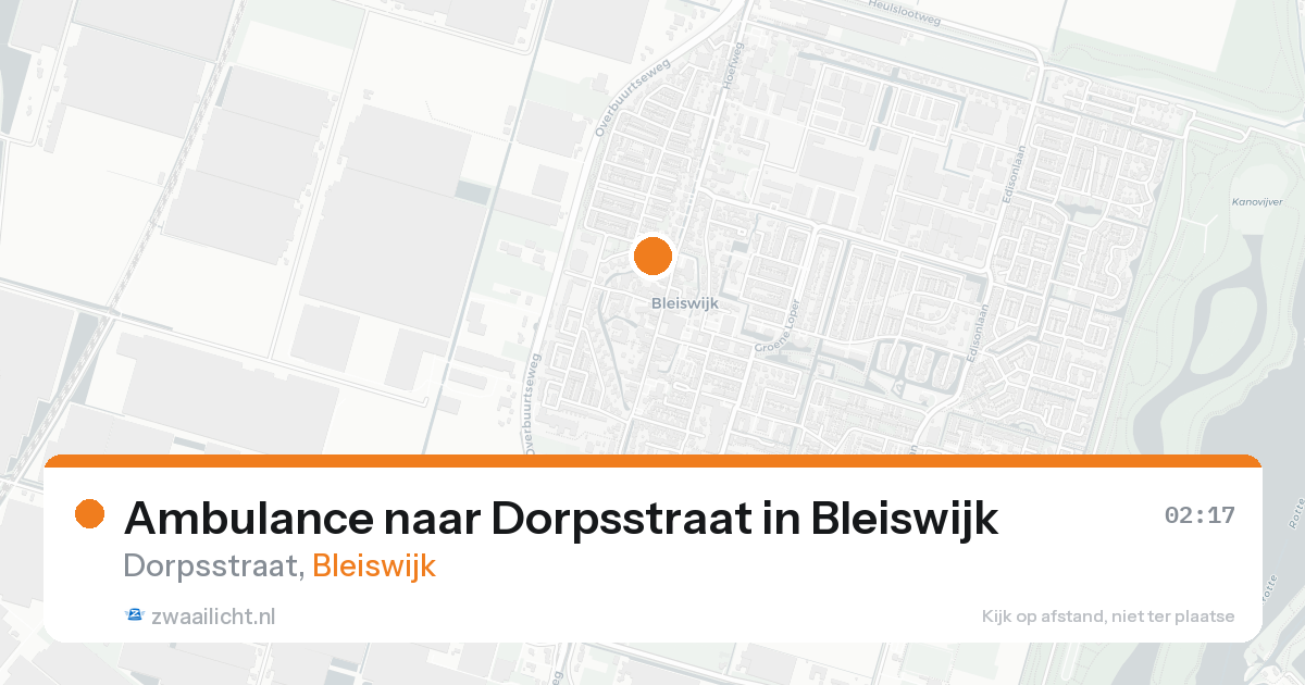 Ambulance naar Dorpsstraat in Bleiswijk — 23 aug 2026