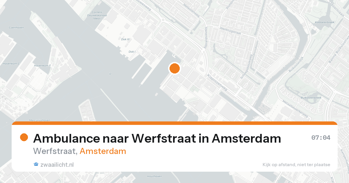 Ambulance naar Werfstraat in Amsterdam — 21 aug 2026