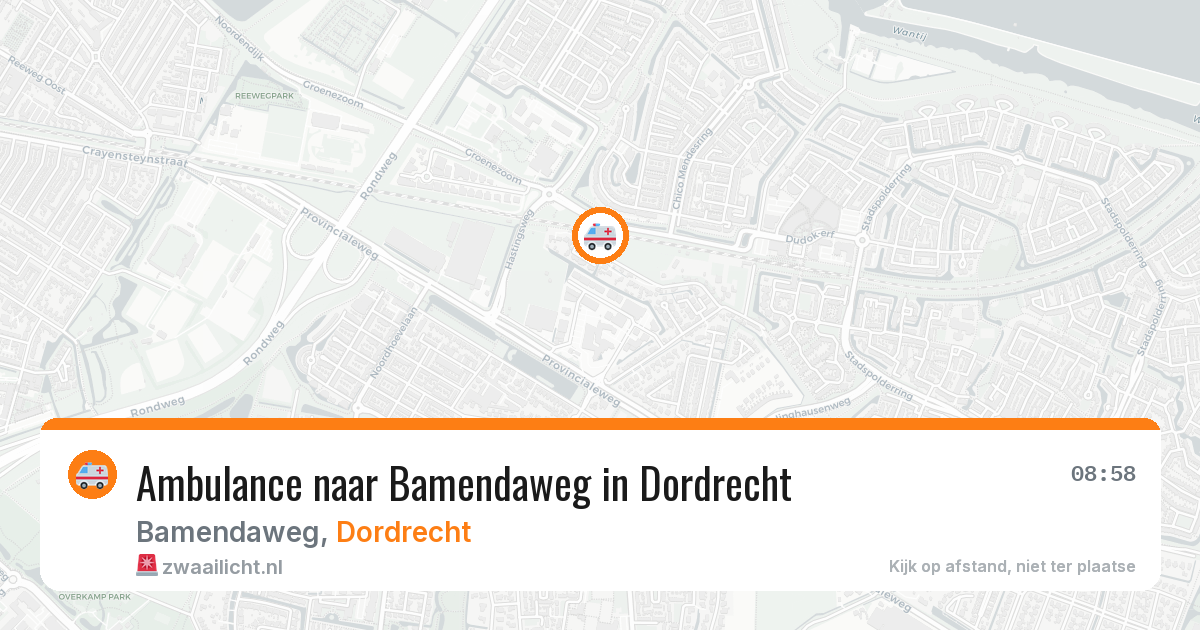 Ambulance naar Bamendaweg in Dordrecht — 19 mrt 2026