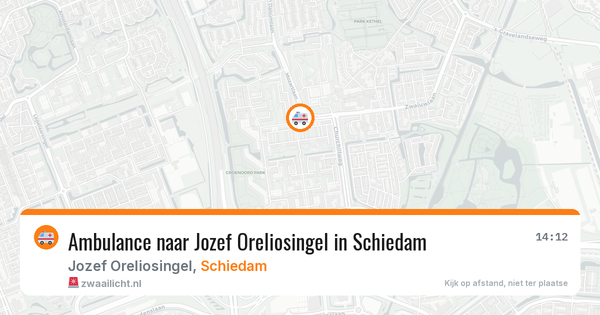 Ambulance naar Jozef Oreliosingel in Schiedam — 11 aug 2026