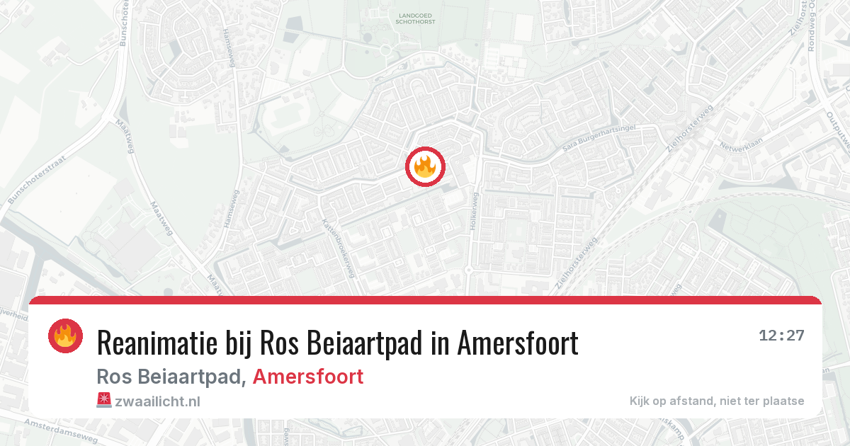 Reanimatie bij Ros Beiaartpad in Amersfoort — 25 apr 2026