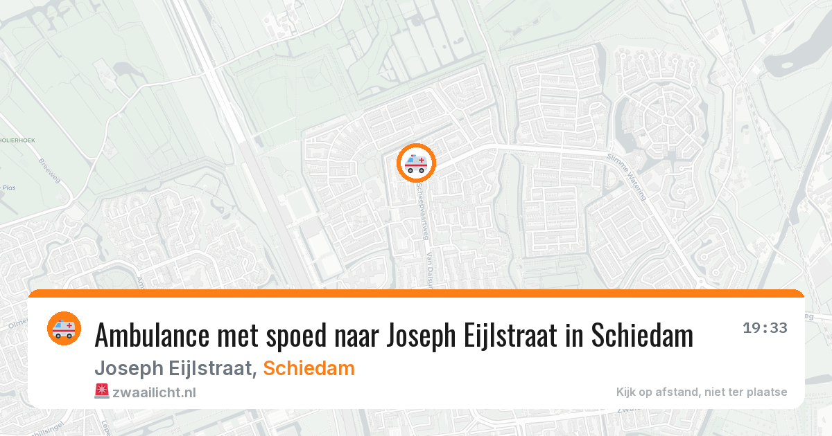 Ambulance met spoed naar Joseph Eijlstraat in Schiedam — 30 jun 2026