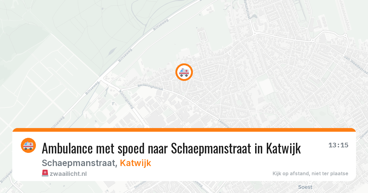 Ambulance met spoed naar Schaepmanstraat in Katwijk — 17 jan 2026