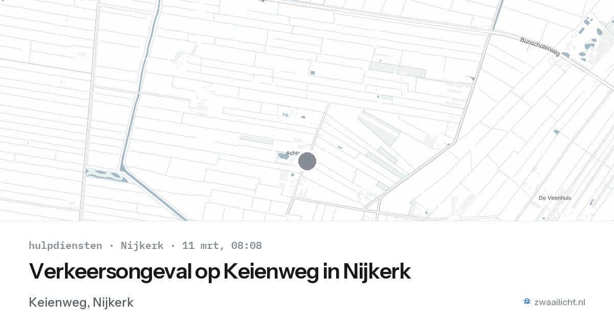 Verkeersongeval op Keienweg in Nijkerk — 11 mrt 2026