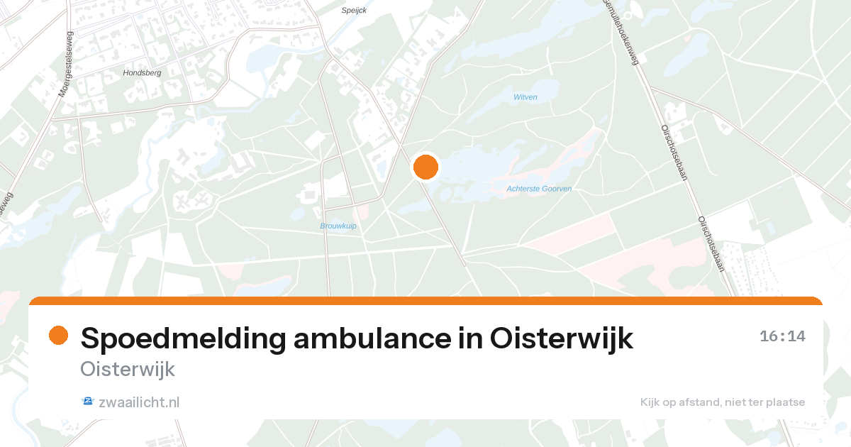 Spoedmelding ambulance in Oisterwijk — 26 aug 2026