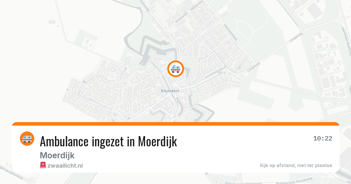 Ambulance ingezet in Moerdijk — 11 aug 2026