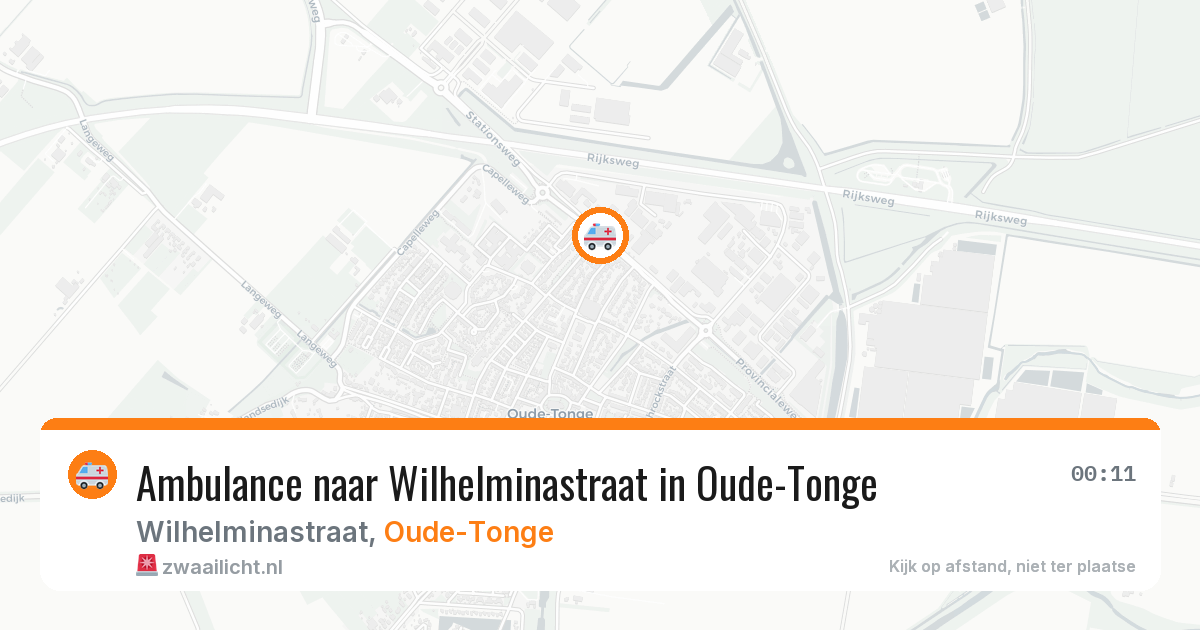 Ambulance naar Wilhelminastraat in Oude-Tonge — 11 mei 2026