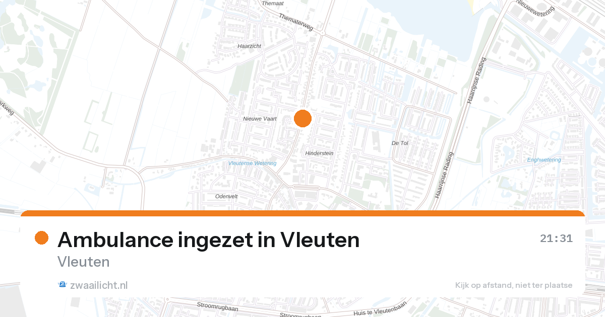 Ambulance ingezet in Vleuten — 31 jan 2026