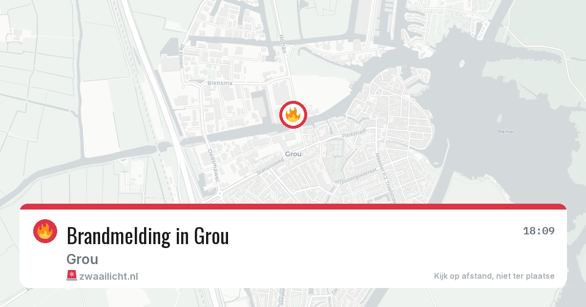 Brandmelding in Grou — 31 jul 2026