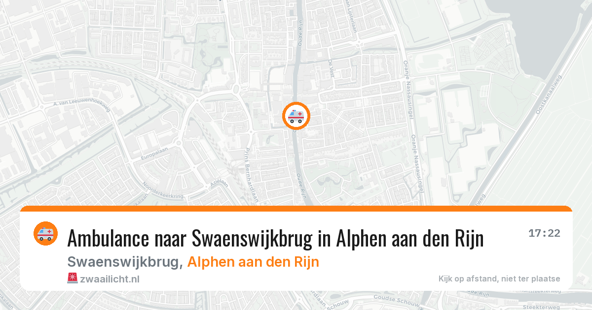 Ambulance naar Swaenswijkbrug in Alphen aan den Rijn — 7 jun 2026