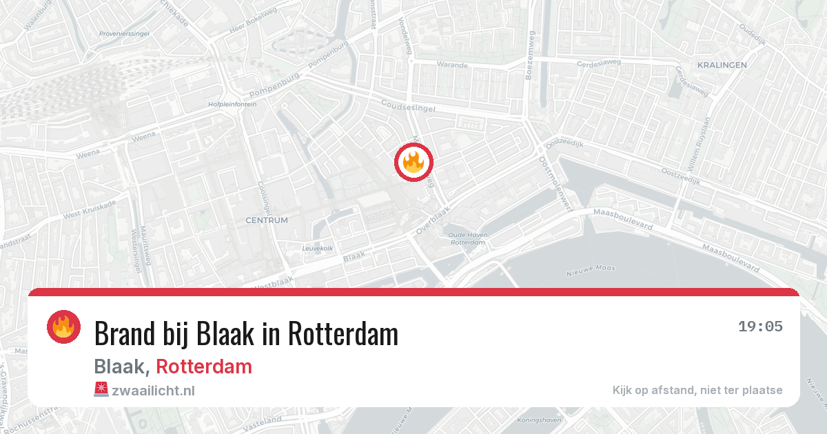Brand bij Blaak in Rotterdam — 19 mei 2026