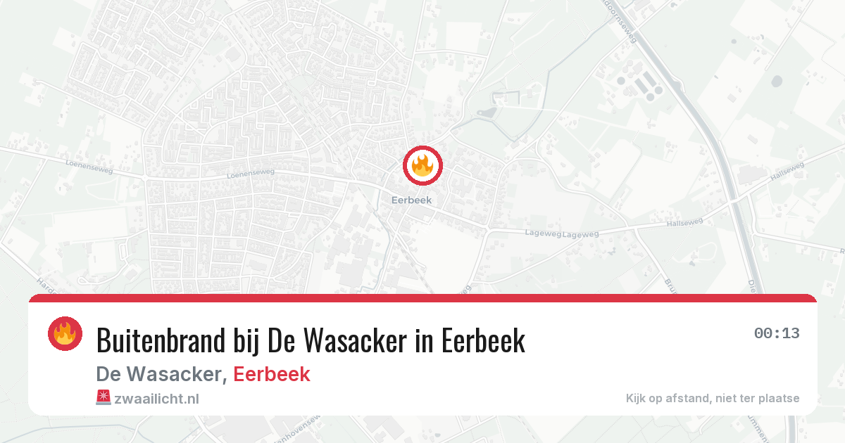 Buitenbrand bij De Wasacker in Eerbeek — 27 mrt 2026