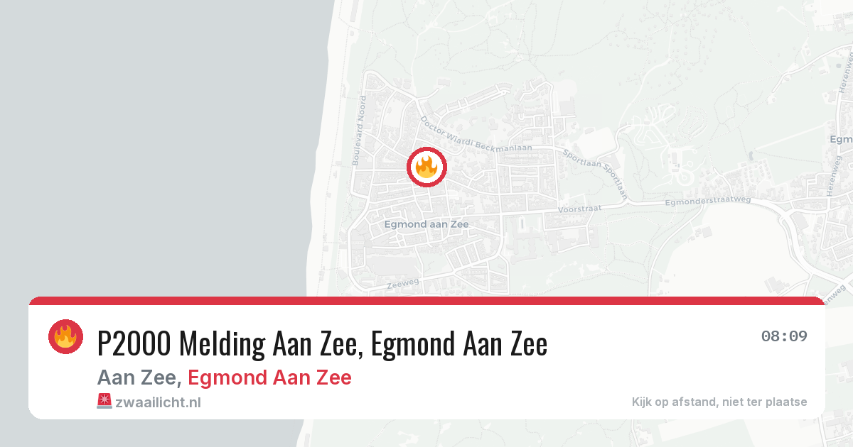 P2000 Melding Aan Zee, Egmond Aan Zee — 24 apr 2026