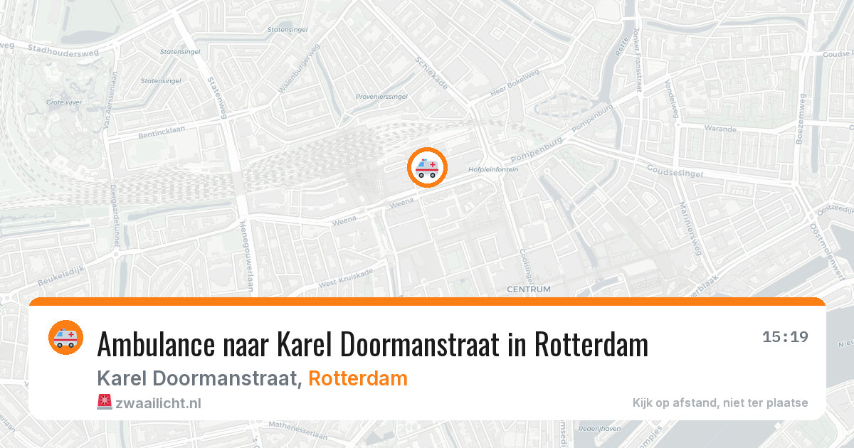 Ambulance naar Karel Doormanstraat in Rotterdam — 31 jul 2026