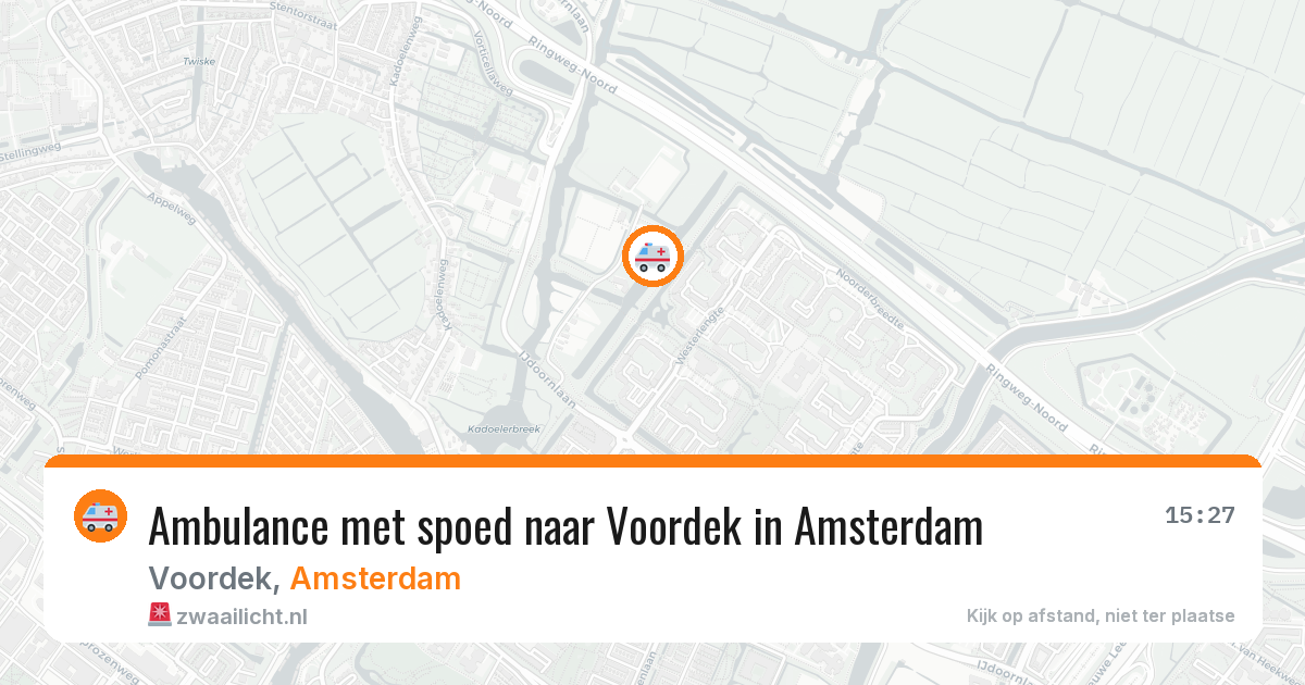 Ambulance met spoed naar Voordek in Amsterdam — 12 aug 2026