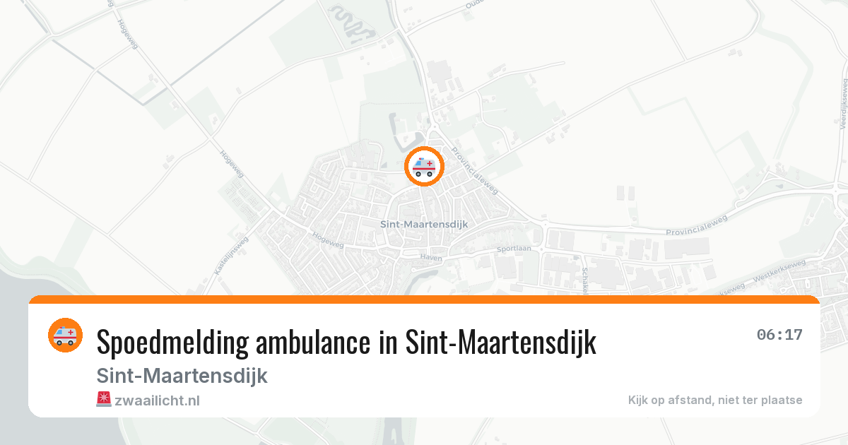 Spoedmelding ambulance in Sint-Maartensdijk — 6 feb 2026