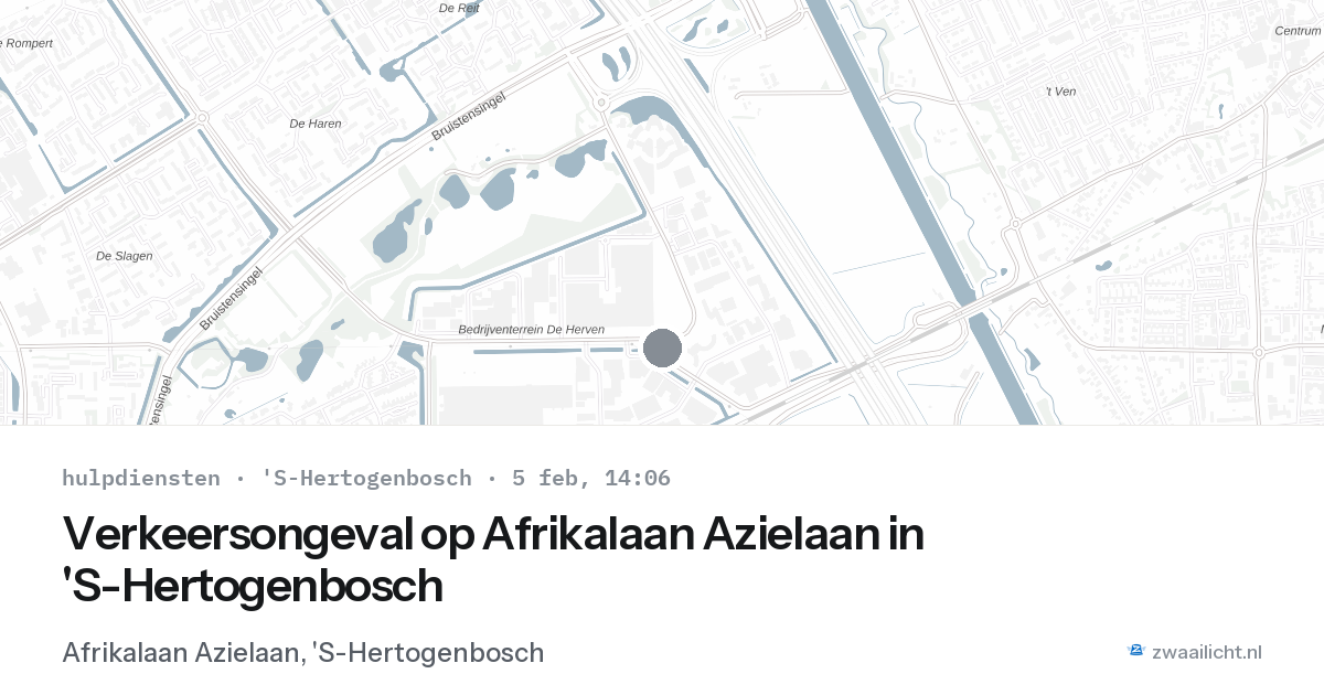 Verkeersongeval op Afrikalaan Azielaan in 'S-Hertogenbosch — 5 feb 2026