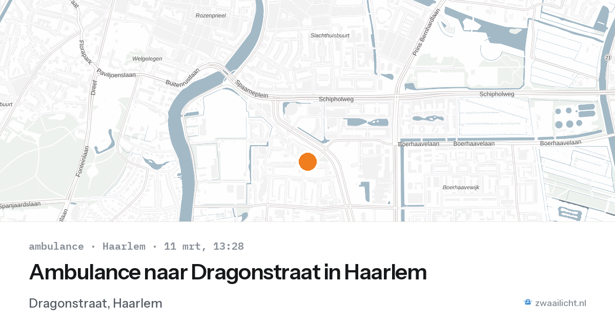Ambulance naar Dragonstraat in Haarlem — 11 mrt 2026