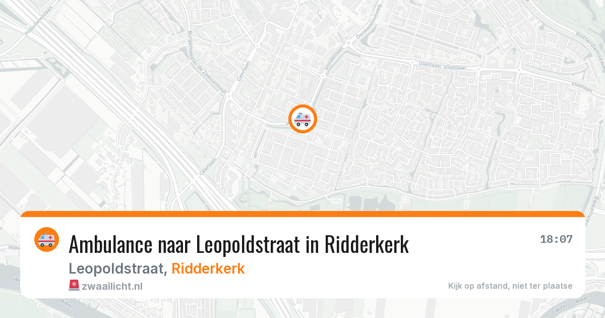 Ambulance naar Leopoldstraat in Ridderkerk — 12 aug 2026