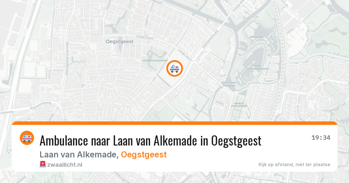 Ambulance naar Laan van Alkemade in Oegstgeest — 26 jul 2026