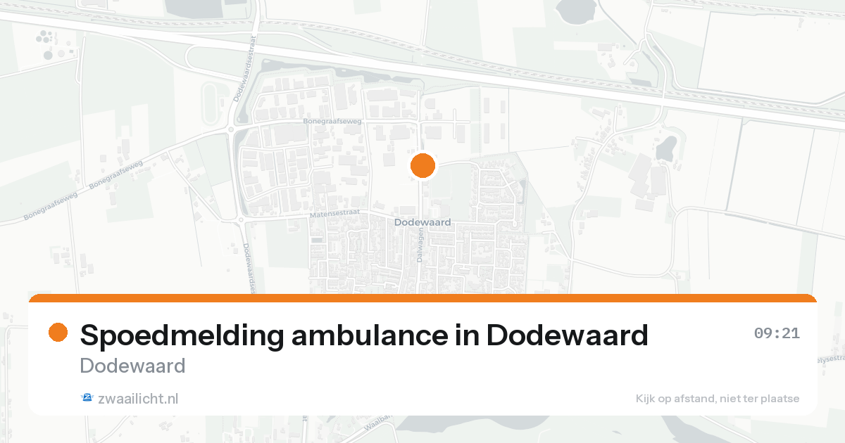 Spoedmelding ambulance in Dodewaard — 28 jun 2026