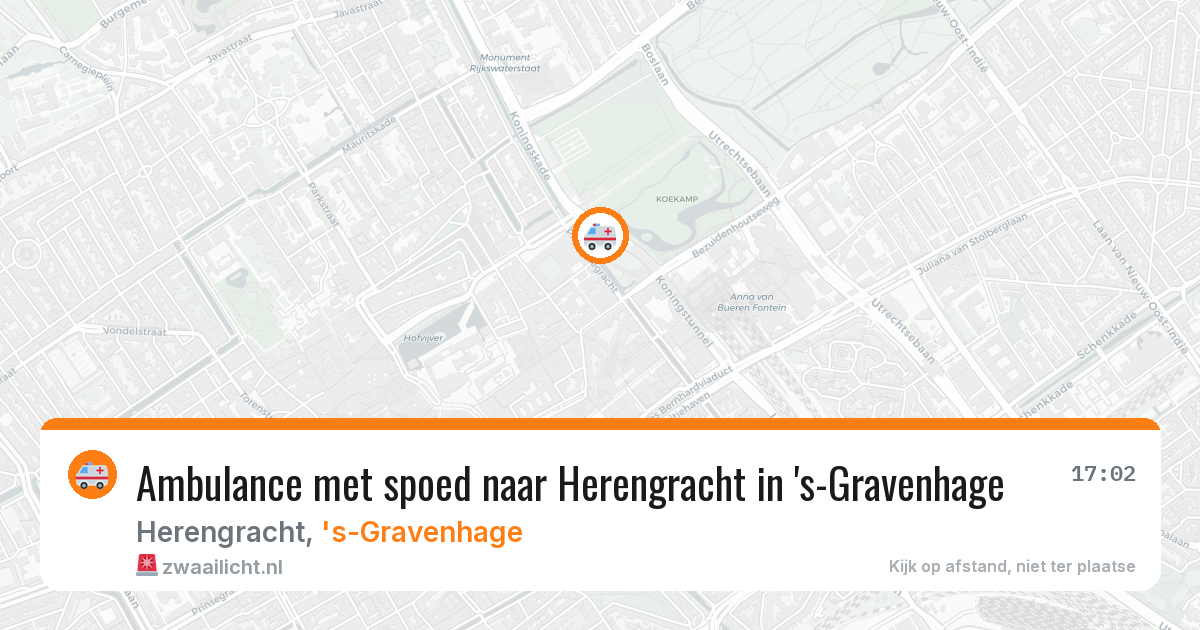 Ambulance met spoed naar Herengracht in 's-Gravenhage — 2 aug 2026