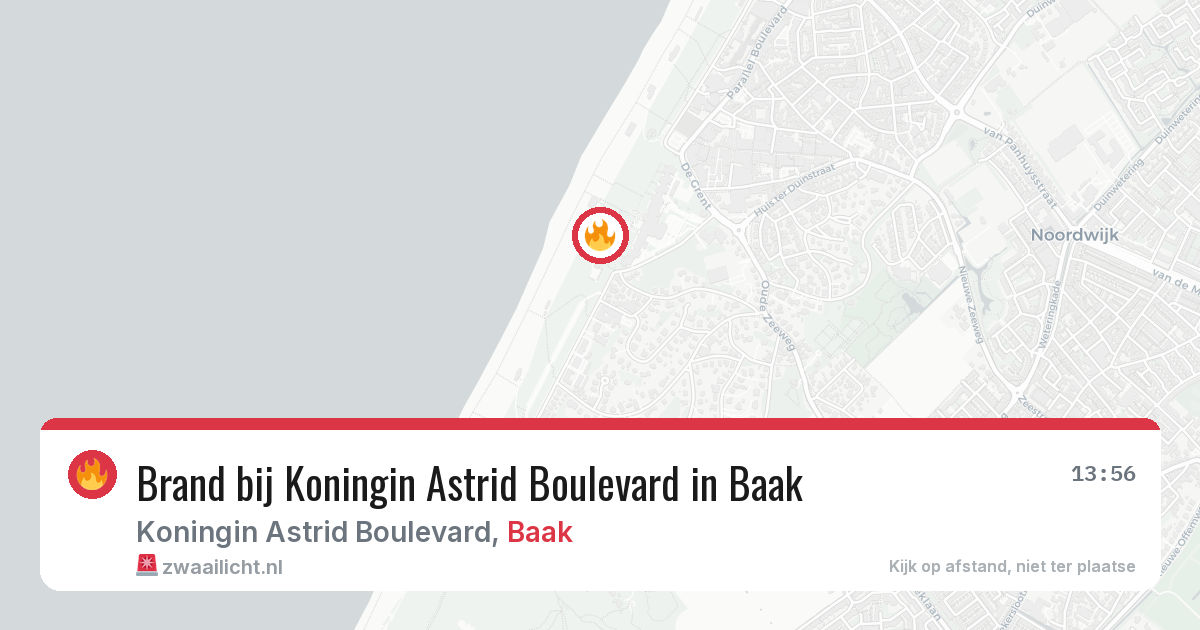 Brand bij Koningin Astrid Boulevard in Baak — 12 jun 2026