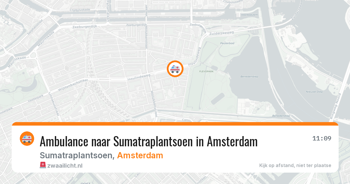 Ambulance naar Sumatraplantsoen in Amsterdam — 9 apr 2026