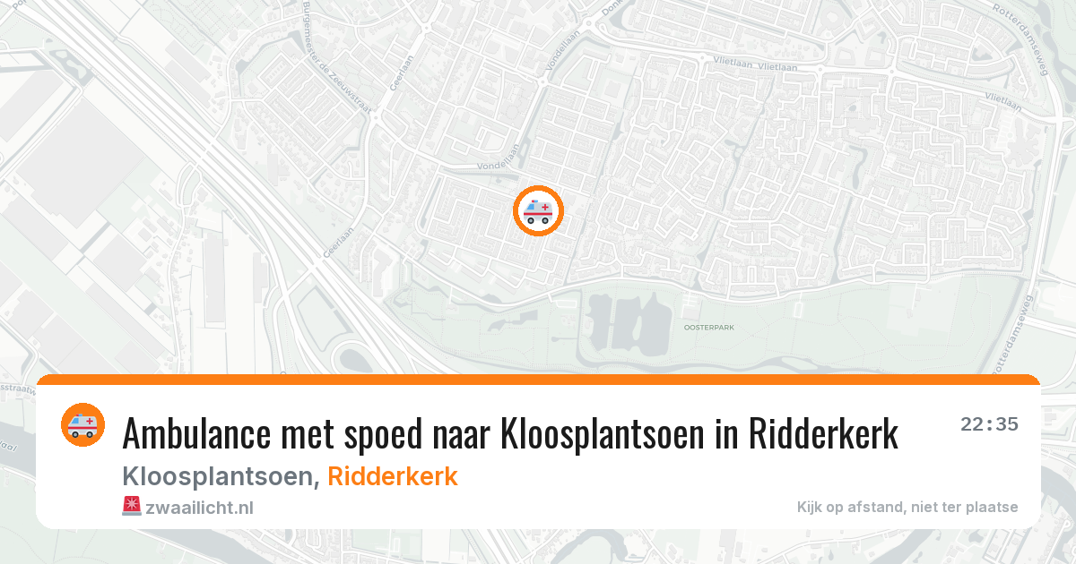 Ambulance met spoed naar Kloosplantsoen in Ridderkerk — 28 mrt 2026