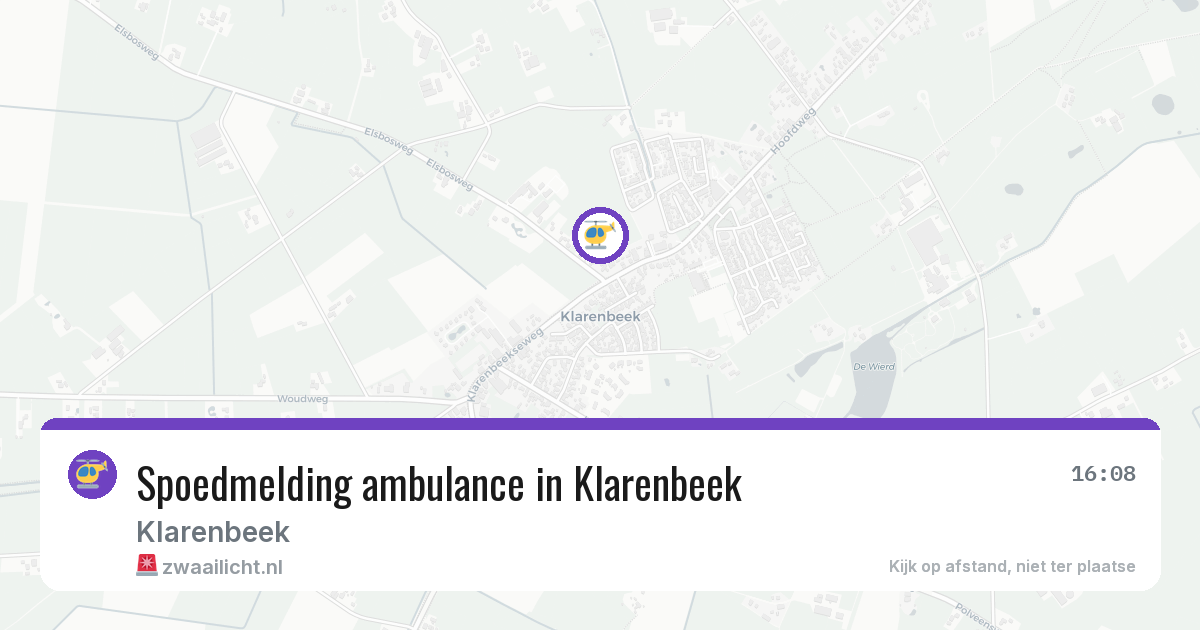 Spoedmelding ambulance in Klarenbeek — 16 apr 2026