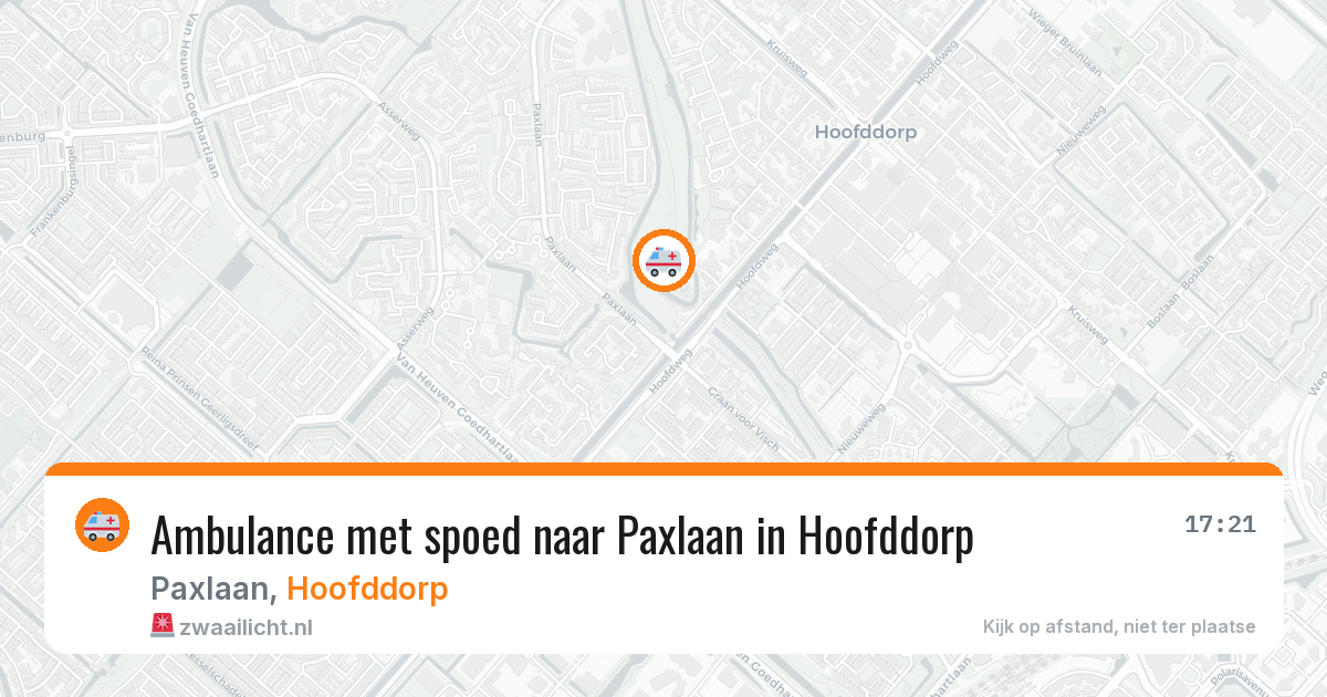 Ambulance met spoed naar Paxlaan in Hoofddorp — 16 jan 2026