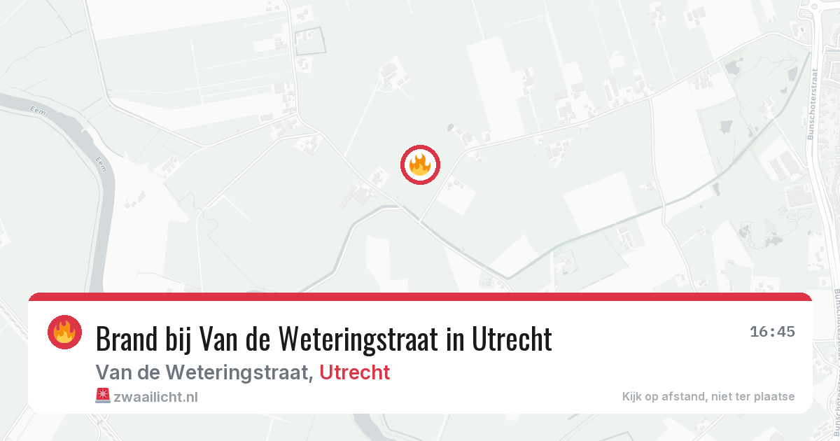 Brand bij Van de Weteringstraat in Utrecht — 2 apr 2026