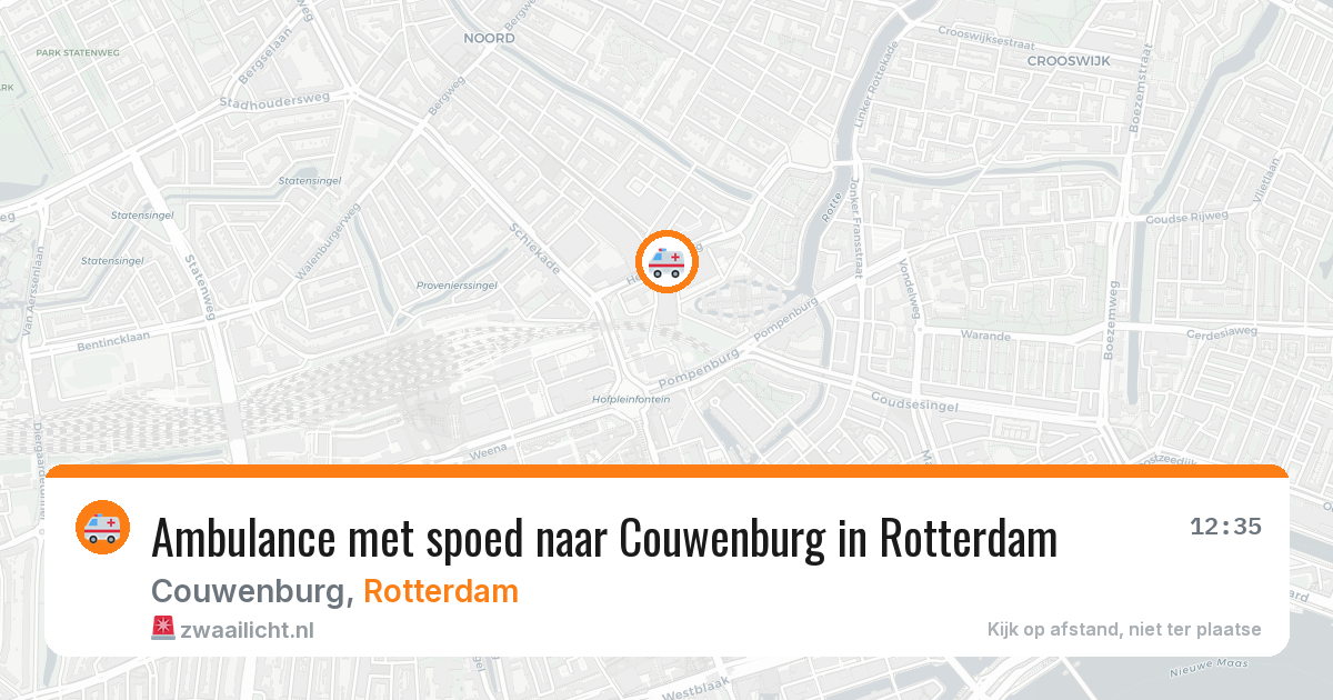 Ambulance met spoed naar Couwenburg in Rotterdam — 1 aug 2026