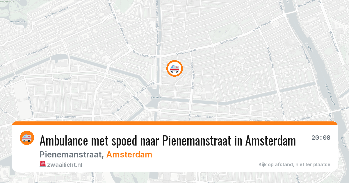 Ambulance met spoed naar Pienemanstraat in Amsterdam — 16 jul 2026