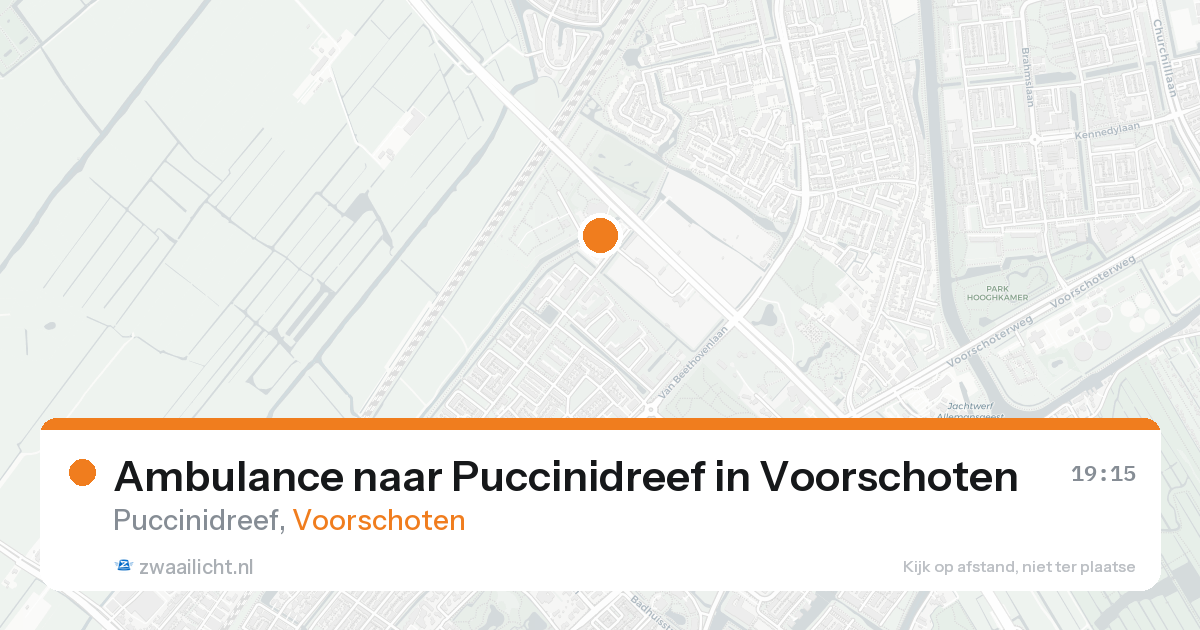 Ambulance naar Puccinidreef in Voorschoten — 15 aug 2026