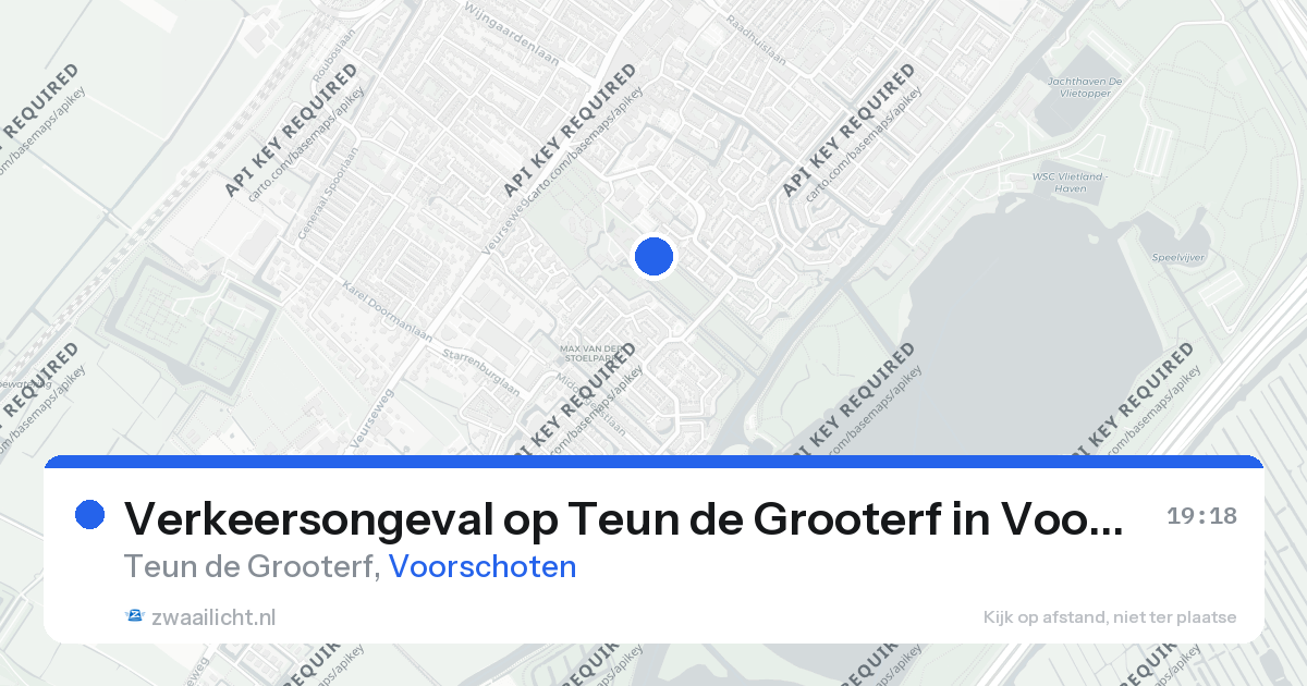 Verkeersongeval op Teun de Grooterf in Voorschoten — 19 mrt 2026
