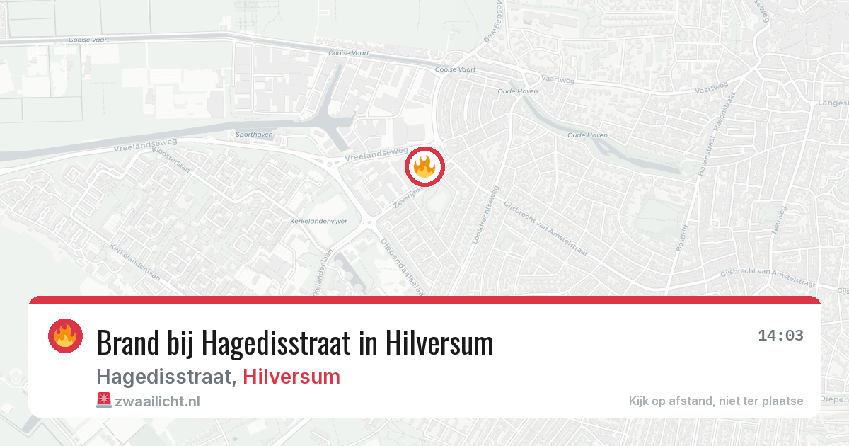 Brand bij Hagedisstraat in Hilversum — 23 mei 2026
