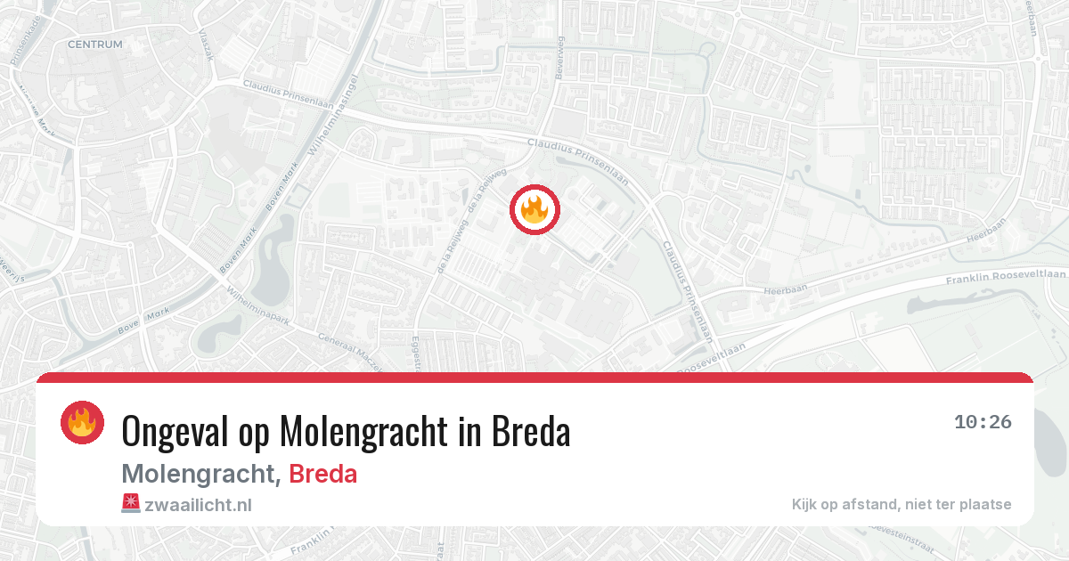 Ongeval op Molengracht in Breda — 9 jul 2026