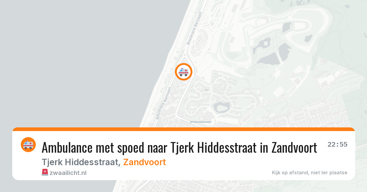 Ambulance met spoed naar Tjerk Hiddesstraat in Zandvoort — 23 jun 2026