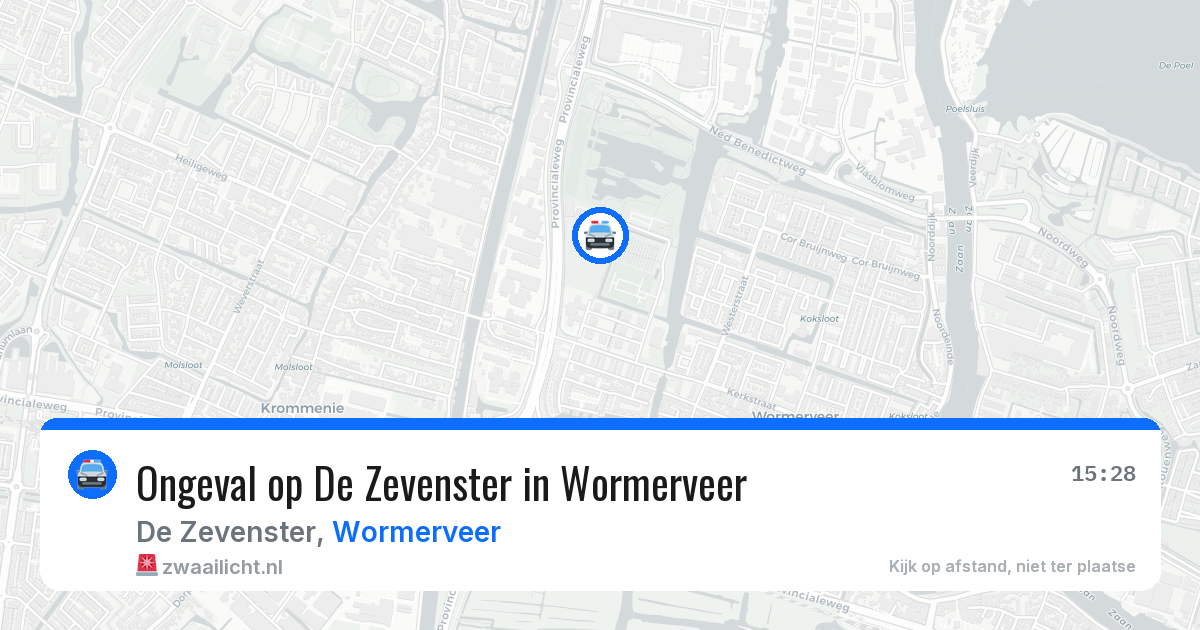 Ongeval op De Zevenster in Wormerveer — 2 jul 2026