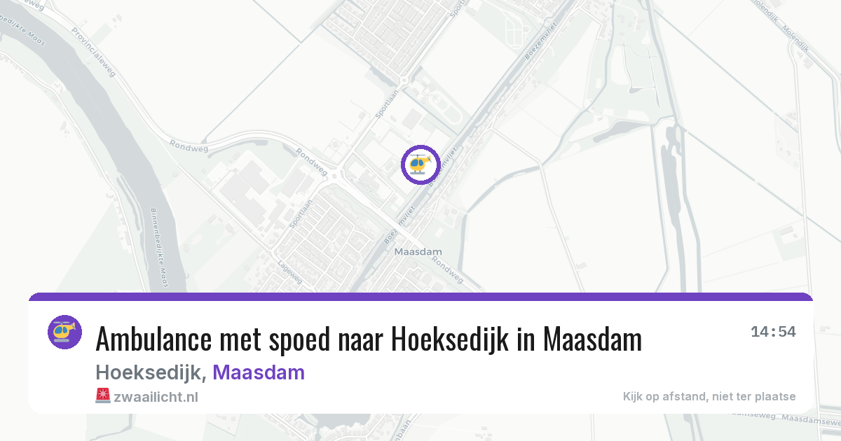 Ambulance met spoed naar Hoeksedijk in Maasdam — 4 jul 2026