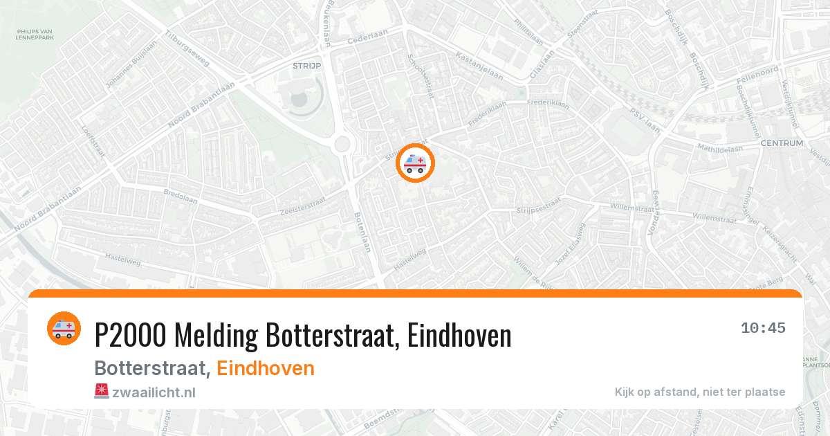 P2000 Melding Botterstraat, Eindhoven — 30 jan 2026