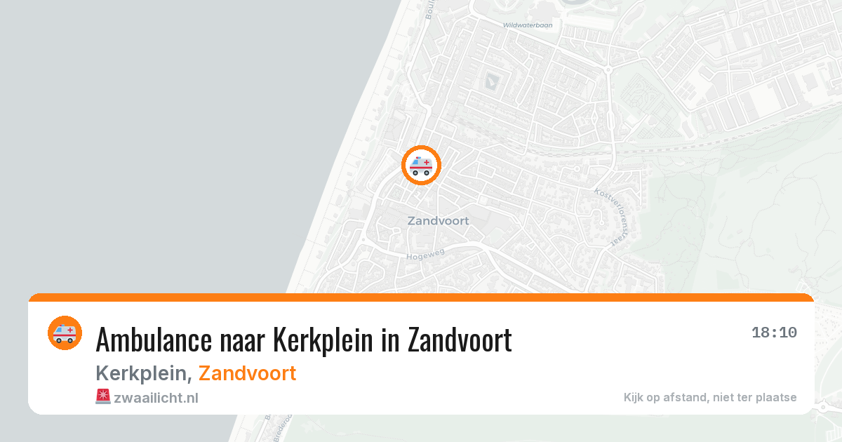 Ambulance naar Kerkplein in Zandvoort — 27 jul 2026