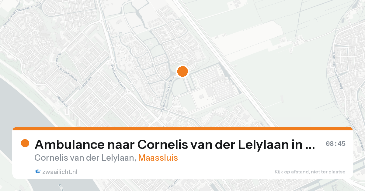 Ambulance naar Cornelis van der Lelylaan in Maassluis — 24 aug 2026