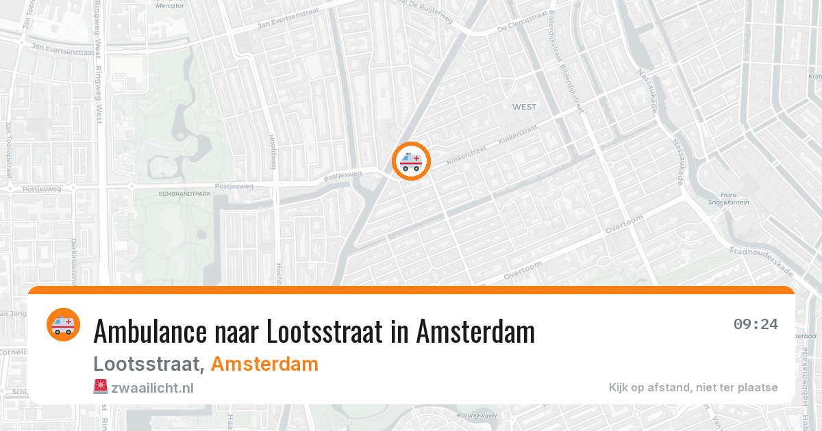 Ambulance naar Lootsstraat in Amsterdam — 9 jun 2026