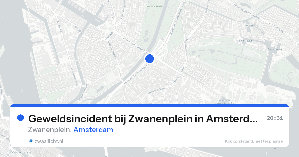 Geweldsincident bij Zwanenplein in Amsterdam — 25 aug 2026