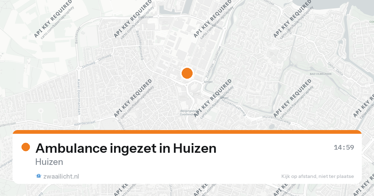 Ambulance ingezet in Huizen — 26 aug 2026