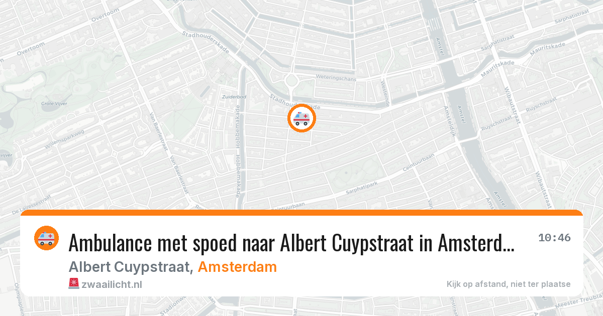 Ambulance met spoed naar Albert Cuypstraat in Amsterdam — 7 jul 2026