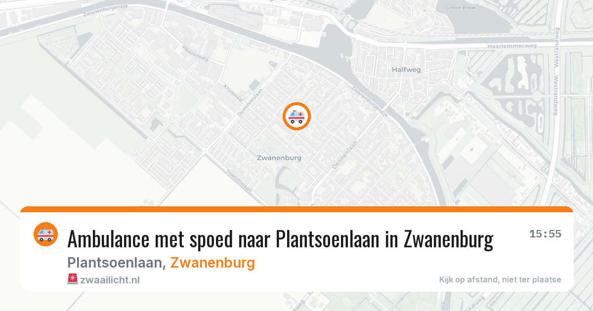Ambulance met spoed naar Plantsoenlaan in Zwanenburg — 29 jul 2026