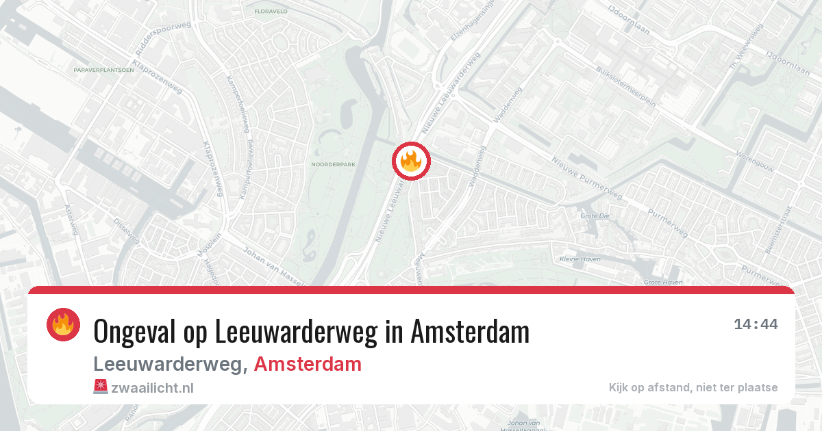 Ongeval op Leeuwarderweg in Amsterdam — 2 jul 2026